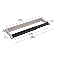 Kitchen Paper Holder Under Cabinet Screw Wall Mount Adhesive Paper Towel Holder Rectangle Silver thumbnail