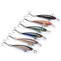 6x Popper Poppers 5cm Minnow Fishing Lure Lures Surface Tackle Fresh Saltwater thumbnail