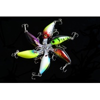 6x 4.5cm Popper Crank Bait Fishing Lure Lures Surface Tackle Saltwater thumbnail