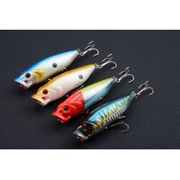 4X 8cm Popper Poppers Fishing Lure Lures Surface Tackle Fresh Saltwater thumbnail