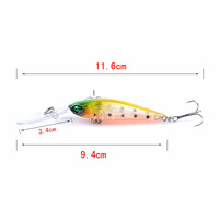 6x Popper Minnow 9.4cm Fishing Lure Lures Surface Tackle Fresh Saltwater thumbnail
