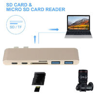6 in1 USB-C Hub Dual Type-C Multiport Card Reader HDMI Adapter thumbnail