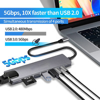 8in1 USB C Adapter 4K HDMI PD USB C Port USB 3.0 RJ45 SD/TF Card Reader Docking Station MacBook Ipad Pro Laptop thumbnail