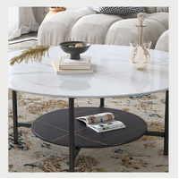 Interior Ave - Duke Round Two Tier Stone Coffee Table thumbnail