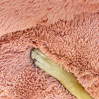 Pawfriends Pet Dog Bedding Warm Plush Round Comfortable Nest Comfy Sleep kennel Pink XXL thumbnail