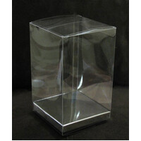 100 Pack of 5x8cm Clear PVC Plastic Folding Packaging Small rectangle/square Boxes for Wedding Jewelry Gift Party Favor Model Candy Chocolate Soap Box thumbnail
