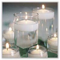 20 Pack of 4 Hour White Floating Candles - 4cm diameter - wedding party decoration thumbnail