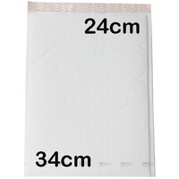 50 Piece Pack - 340x240mm LARGE Bubble Padded Envelope Bag Post Courier Mailing Shipping Mail Self Seal thumbnail