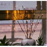 5 Sets of LED Light Bunch Stem - Warm White BATTERY fairy lights - 50cm high 20 bulbs/petals thumbnail