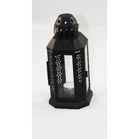 5 Pack of Black Metal Miners Lantern Summer Wedding Home Party Room Balconey Deck Decoration 21cm Tealight Candle thumbnail