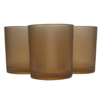 20 Pack Brown Frosted Glass Votive Tealight Candle Holders House Party Cenrepiece Xmas Wedding Decor Glass Candlestick Party Decorations Bridal Valent thumbnail