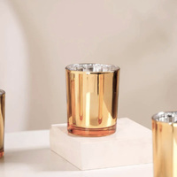 40 Pack Gold Votive Tealight Candle Holders Valentines Day Mercury  Wedding Decor Glass Candlestick Party Decorations Bridal Baby Shower Event thumbnail