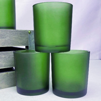 20 Pack Green Frosted Glass Votive Candle Holders Table Centreoieces  Xmas Wedding Anniversary Event Recption Party Function or Home Decor thumbnail