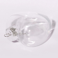 5 Pack Iridescent Glass Heart Ornaments Fillable Baubles for Christmas Party Wedding DIY Craft Decorations thumbnail