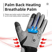 MTB Heated Gloves Medium for Mountain Road Bike Breathable Winter Autumn Cycling Camping Running Outdoor Sport Rockbros thumbnail