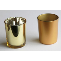 40 Bulk Pack Matt Gold Glass Votive Candle Holders Table Centreoieces  Xmas Wedding Anniversary Event Recption Party Function or Home Decor thumbnail