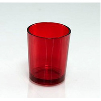 20 Pack Red Glass Votive Tealight Candle Holders House Party Cenrepiece Xmas Wedding Decor Glass Candlestick Party Decorations Bridal Valentines Event thumbnail