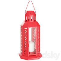 Red Metal Miners Lantern Summer Xmas Wedding Home Party Room Balconey Deck Decoration 21cm Tealight Candle thumbnail