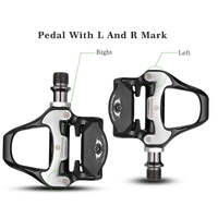 Self Lock Clip In Bike Pedals Shimano SPD-SL Cleat MTB Road 700C Hybrid BMX - Rockbros Nylon Black thumbnail