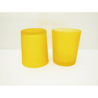 10 Pack Yellow Frosted Glass Votive Candle Holders Table Centreoieces  Xmas Wedding Anniversary Event Recption Party Function or Home Decor thumbnail