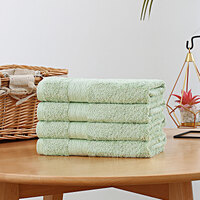 Linenland Bath Towel 4 Piece Cotton Hand Towels Set - Sage Green thumbnail
