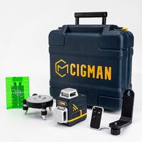 CIGMAN CM720 Laser Level Self Leveling 2 x 360° Green Cross Line Rechargeable thumbnail