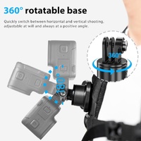 STARTRC OSMO Pocket 3 360° Rotation Backpack Clip Mount Shoulder Strap Accessories for DJI Pocket 3/OSMO Pockt/Action Cameras, Black thumbnail