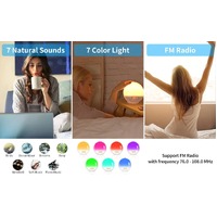Sunrise Alarm Clock Wake Up Light 7 Sounds, Dual Alarms, Snooze, FM Radio thumbnail