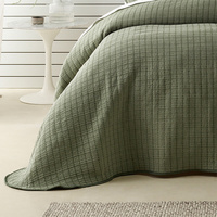 Bianca Bari Green Polyester Cotton Bedspread Set King thumbnail