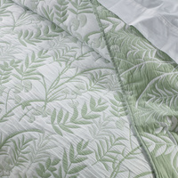 Bianca Eden Sage Jacquard Bedspread Set Super King thumbnail
