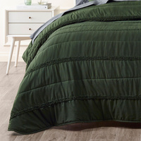 Bianca Vienna Green Textured Bedspread Set Double thumbnail