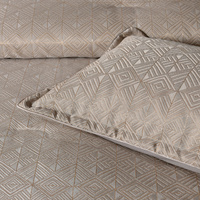 Bianca Bellagio Gold 6 Pcs Jacquard Geometric Comforter Set Super King thumbnail