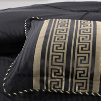 Bianca Raffaello Black 6 Pcs Jacquard Comforter Set Super King thumbnail