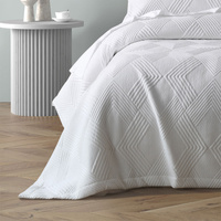 Bianca Cassiano White Polyester Jacquard Coverlet Set Single/Double thumbnail