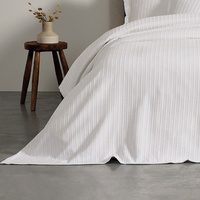 Bianca Evora White Cotton Jacquard Coverlet Set Queen/King thumbnail