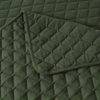 Bianca Lester Olive Velvet Diamond Polyester Coverlet Set Super King thumbnail