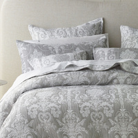Bianca Olivia Grey Polyester Cotton Jacquard Coverlet Set Super King thumbnail
