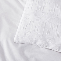 Bianca Cosmo White Soft Chenille Geometric Quilt Cover Set Super King thumbnail