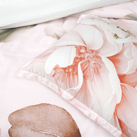 Bianca Layla White Floral Printed Cotton Sateen Quilt Cover Set Super King thumbnail