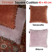 Bedding House Svenja Mauve Filled Square Cushion thumbnail