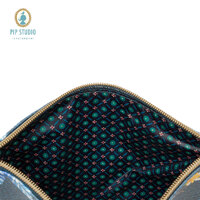 PIP Studio Flower Festival Dark Blue Medium Cosmetic Flat Pouch thumbnail