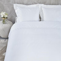 Riviera Maison Elowen White Cotton Quilt Cover Set Queen thumbnail