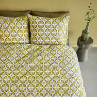 Bedding House Mae Green Seersucker Cotton Quilt Cover Set King thumbnail