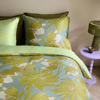 Oilily Melodi Green Cotton Floral Quilt Cover Set King thumbnail