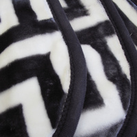 Bloomington 800GSM Greek Key Charcoal Winter Premium Quality 1 Ply Mink Blanket King thumbnail