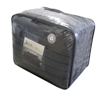 Jane Barrington Arna Charcoal 3 Pcs Channel Faux Bunny Fur Comforter Set King thumbnail