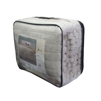 Jane Barrington Arna Natural 3 Pcs Channel Faux Bunny Fur Comforter Set King thumbnail