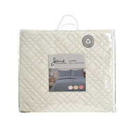 Jane Barrington Morris Light Cream Ultrasonic Embossed Lightly Quilted Reversible Coverlet Set King thumbnail