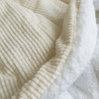 Ardor Avalon Cream 3 Pcs Velvet Comforter Set with Sherpa Reverse Queen/King thumbnail