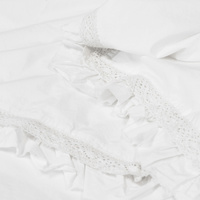 Algodon Adele White Cotton Ruffle Quilt Cover Set King thumbnail